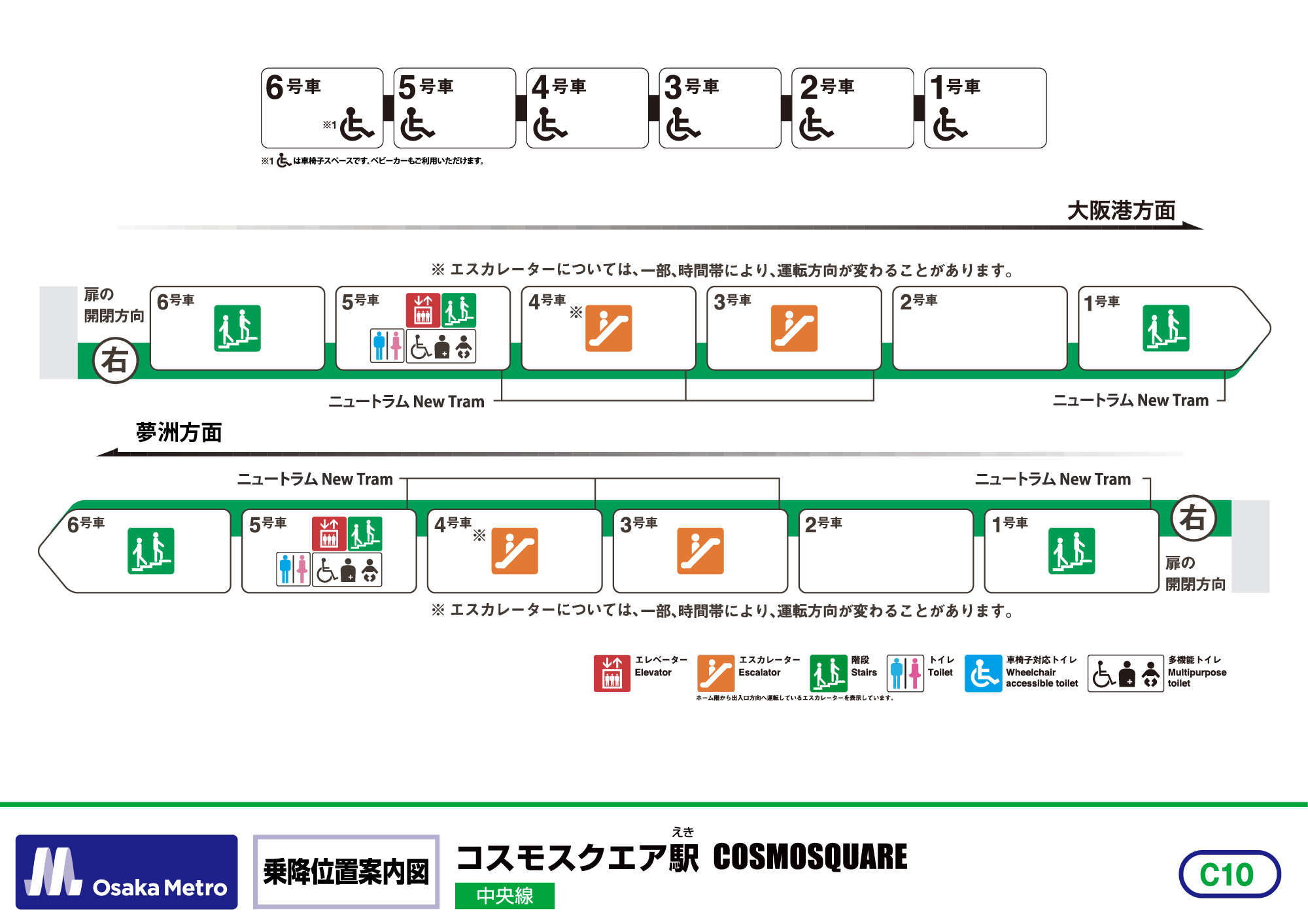 乗降位置案内図