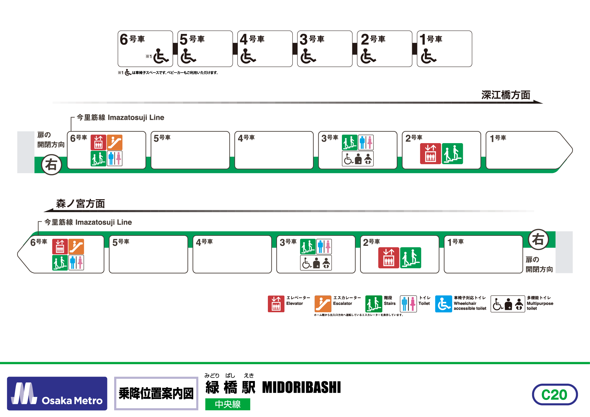 乗降位置案内図