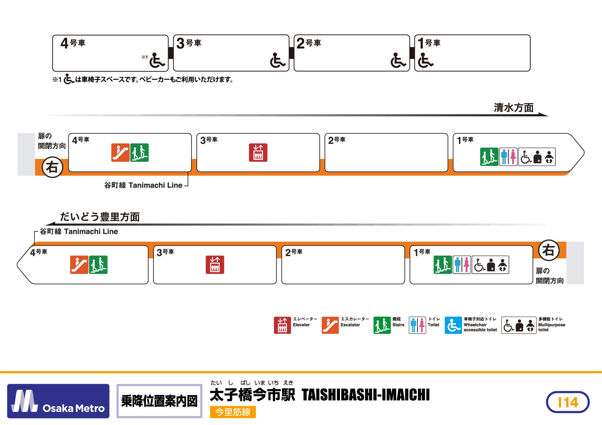 乗降位置案内図