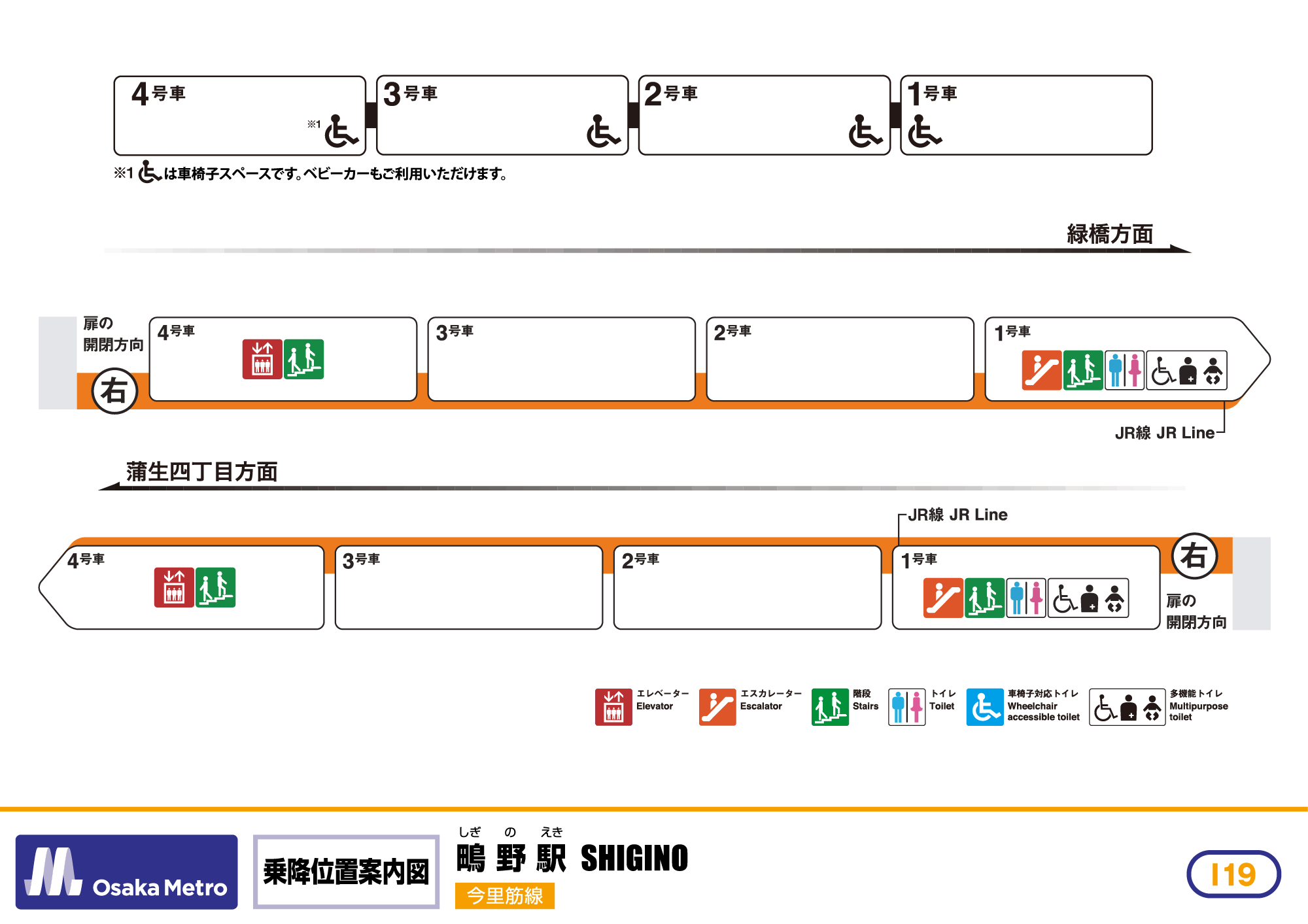 乗降位置案内図