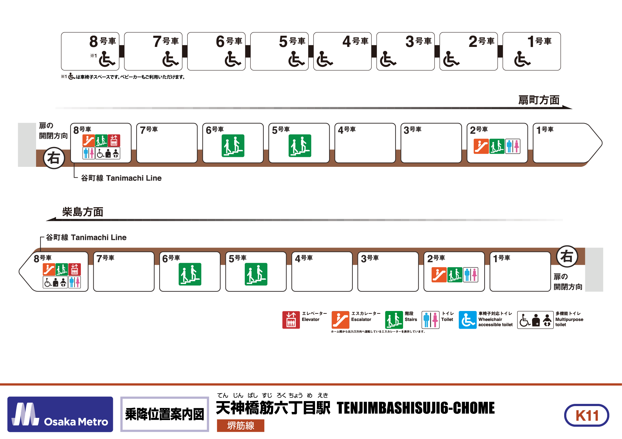 乗降位置案内図