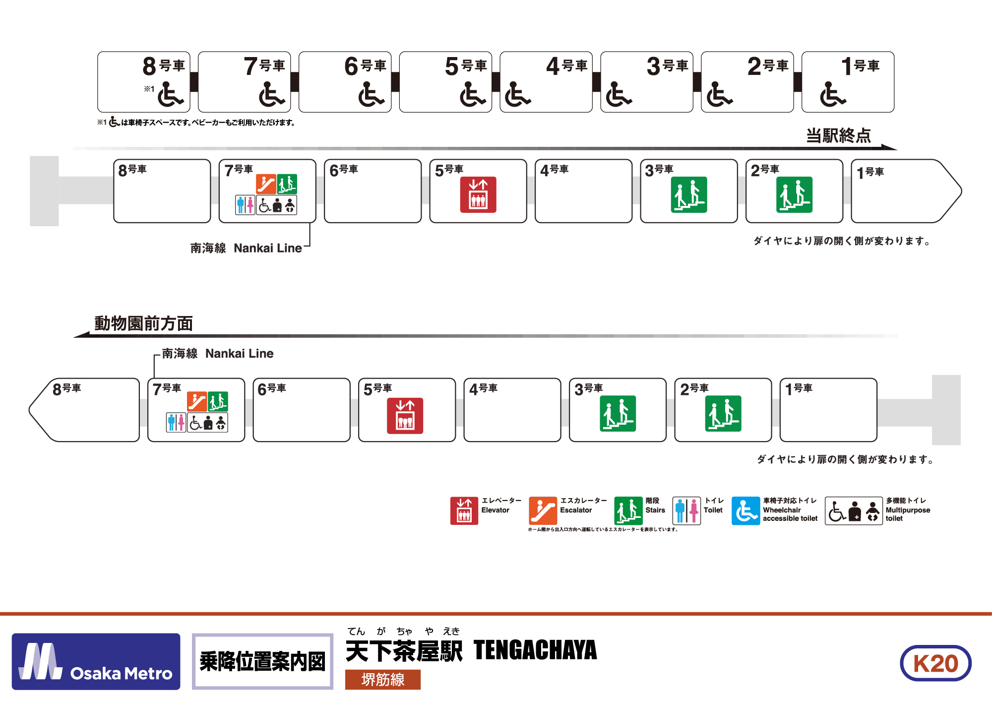 乗降位置案内図