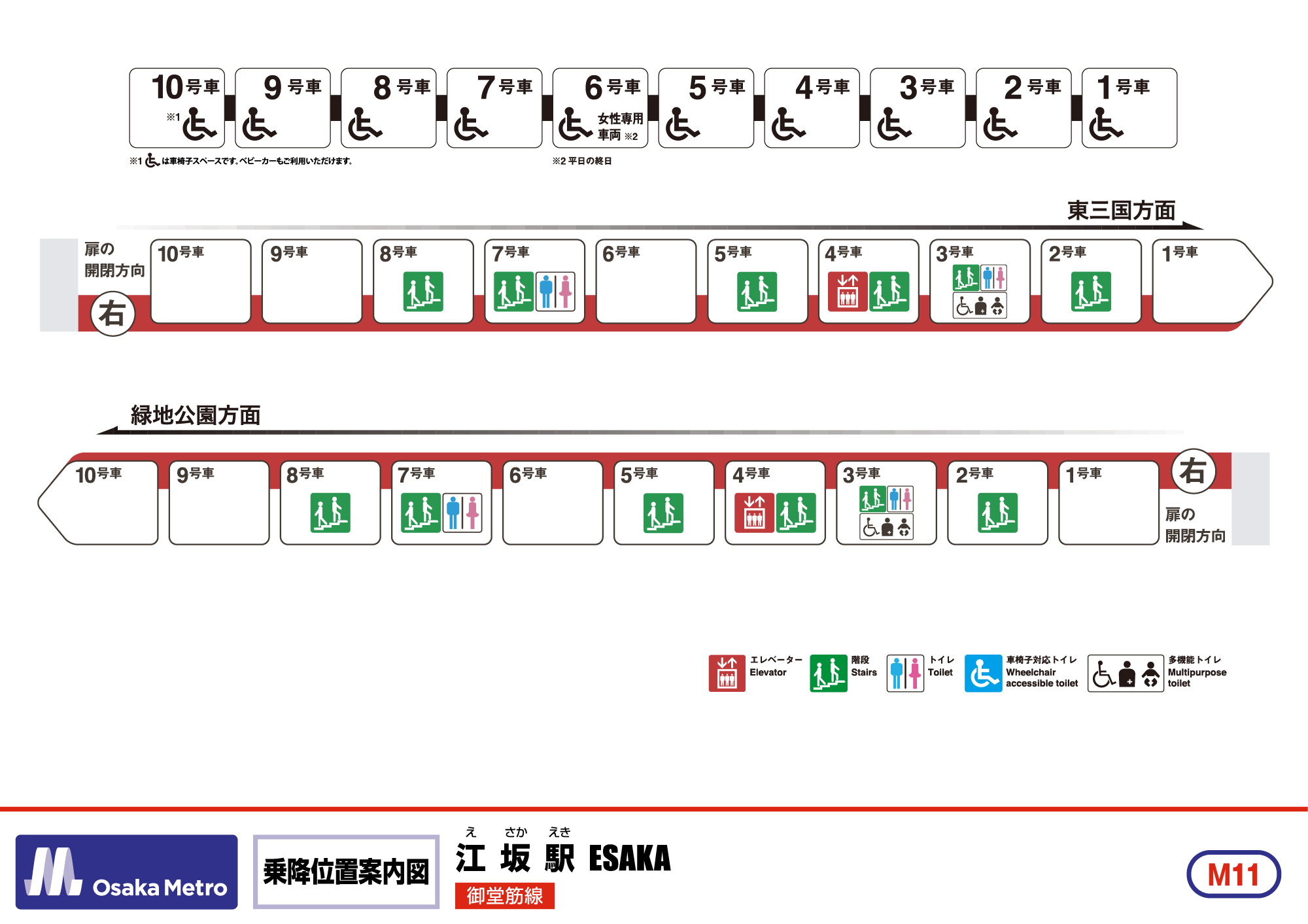 乗降位置案内図