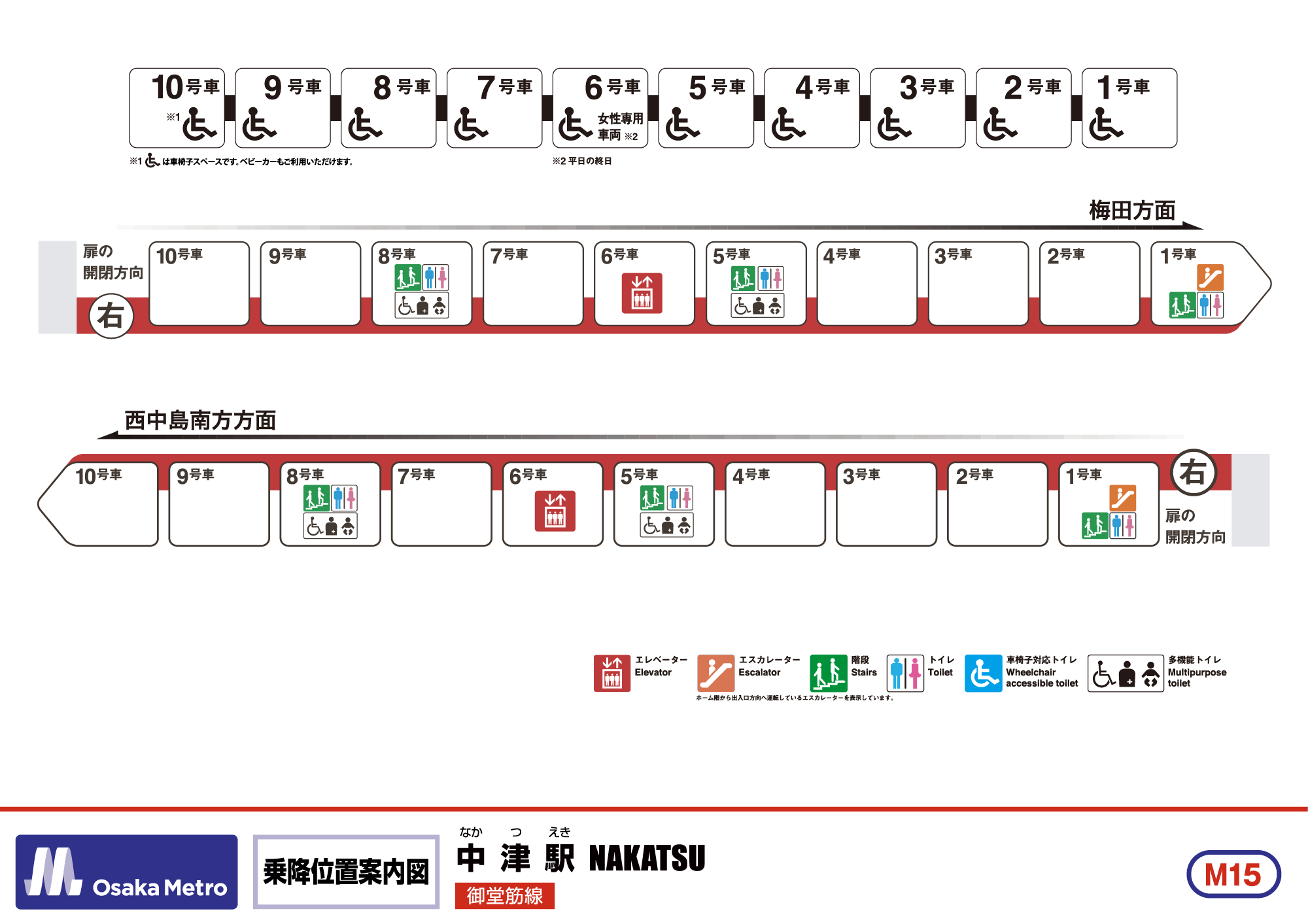 乗降位置案内図