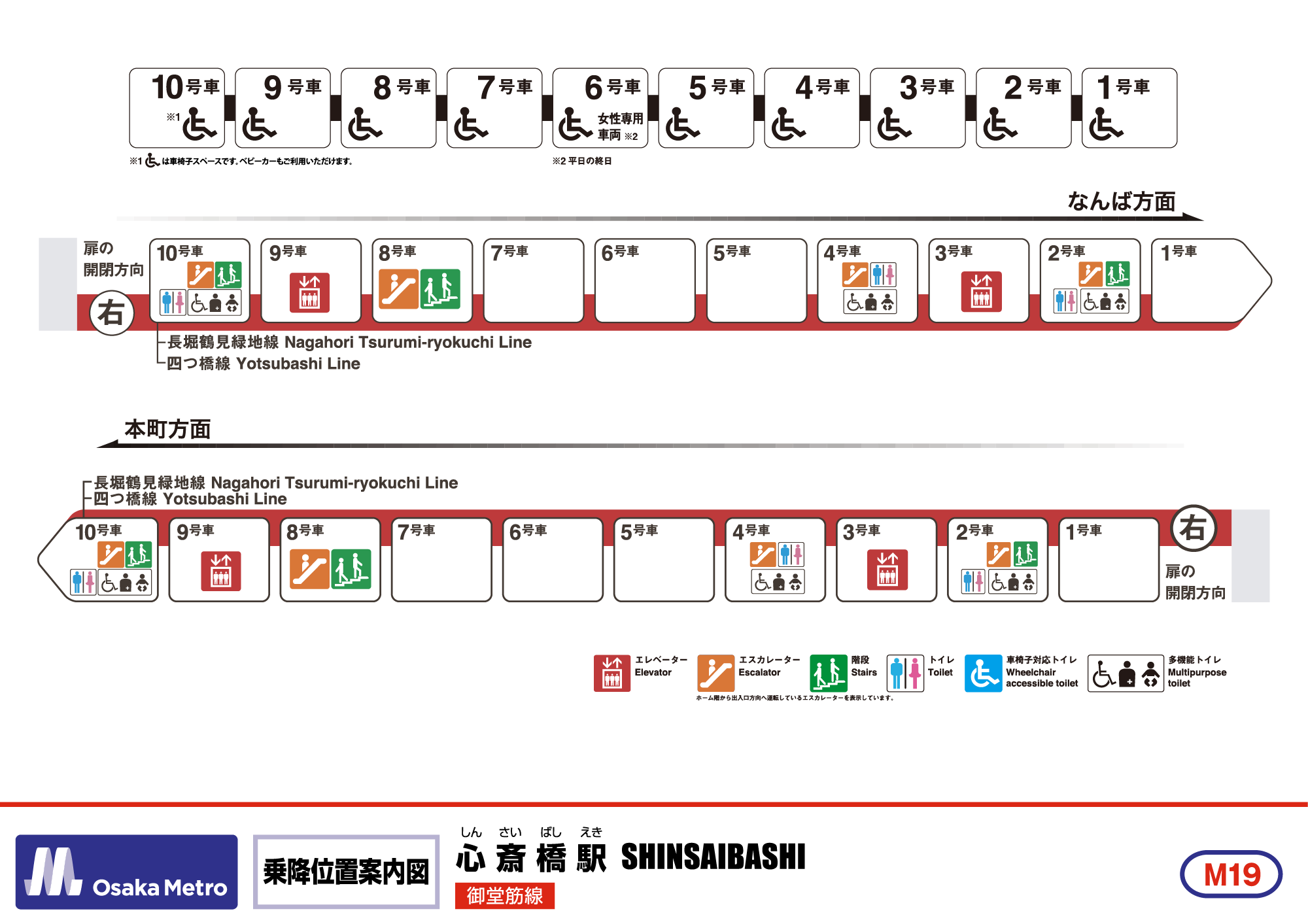 乗降位置案内図