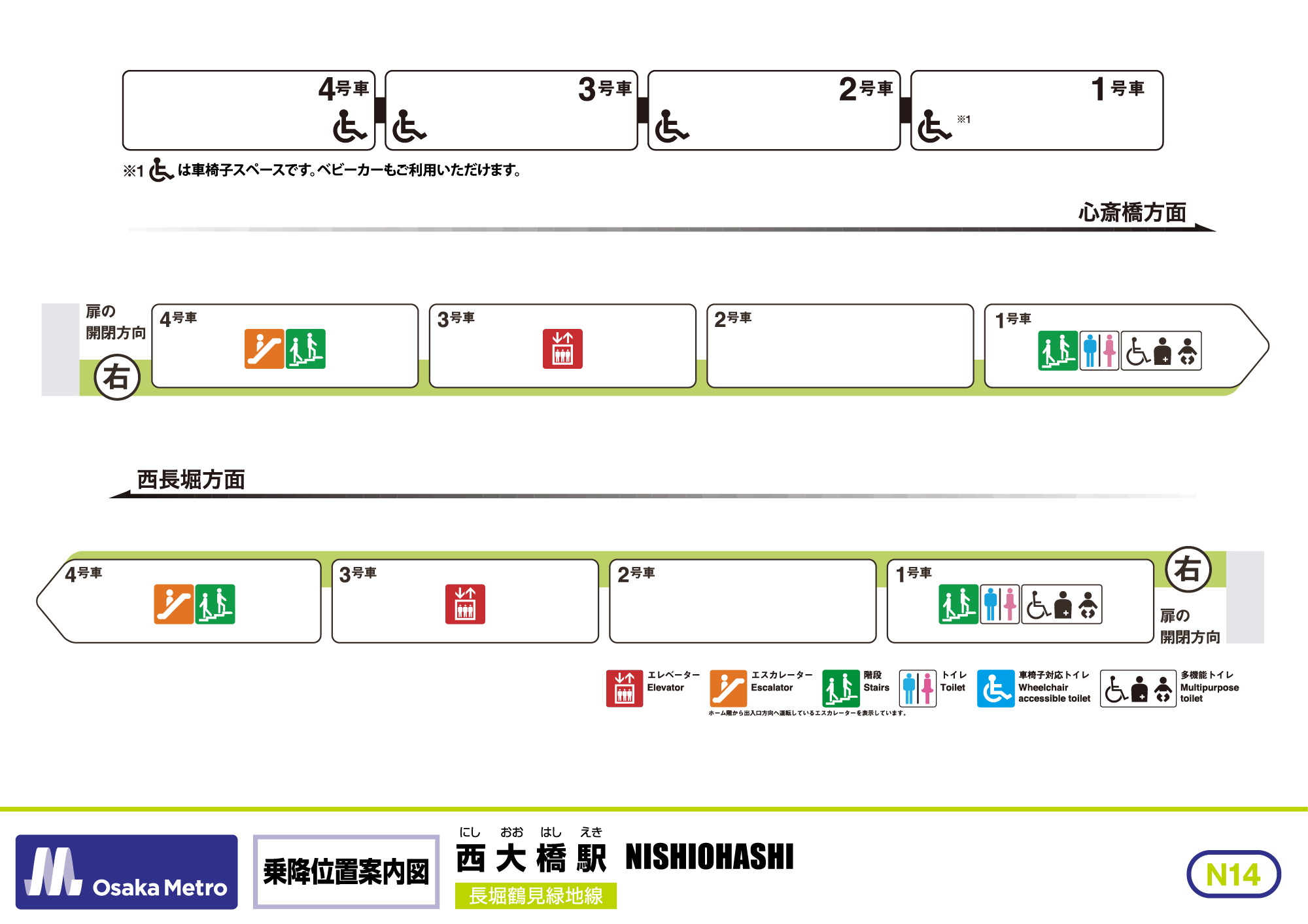 乗降位置案内図