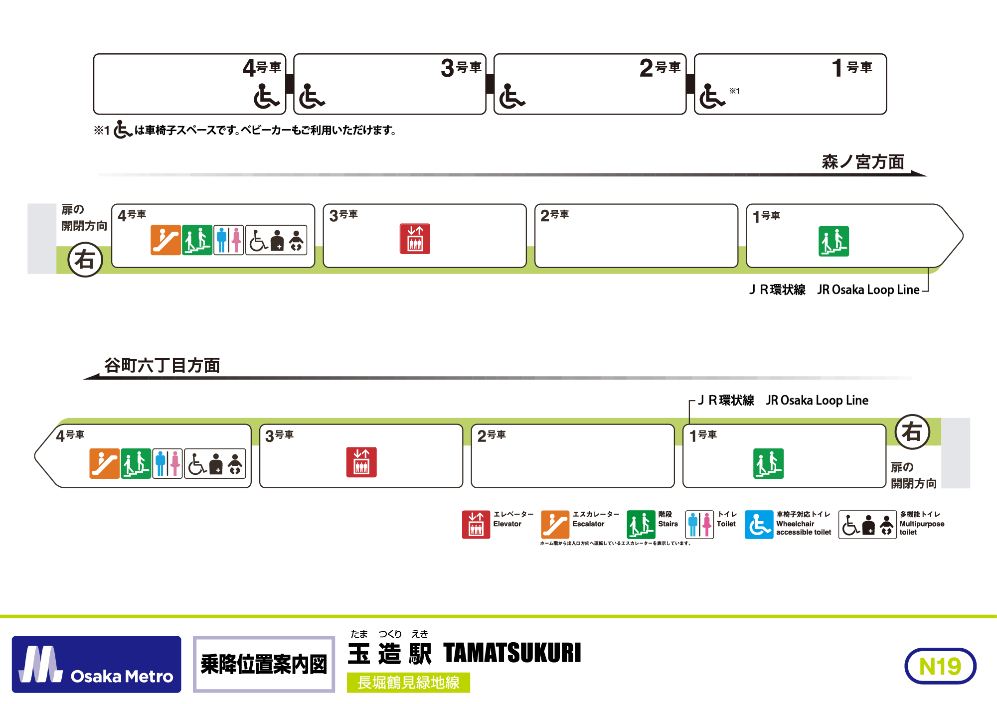 乗降位置案内図