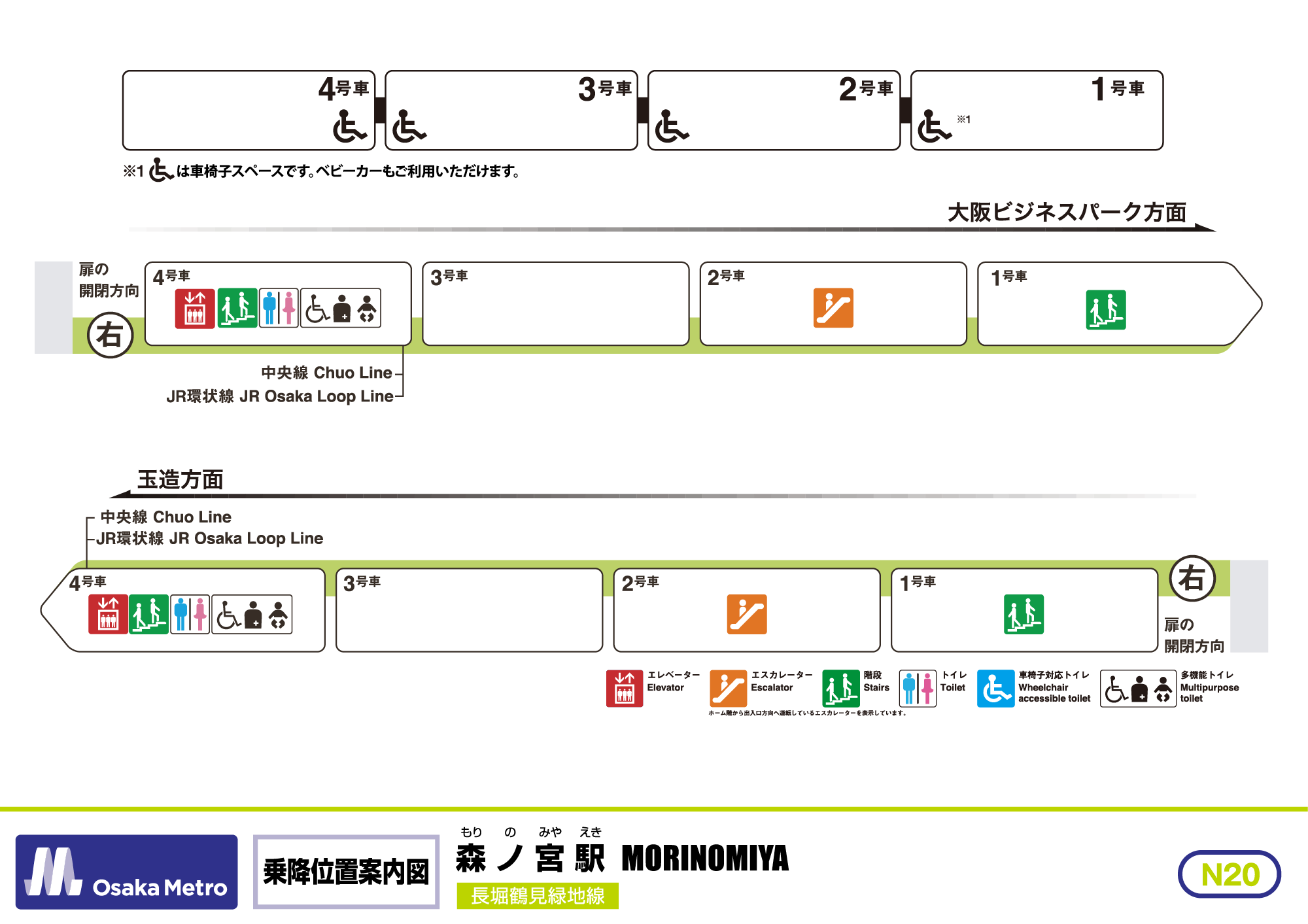 乗降位置案内図