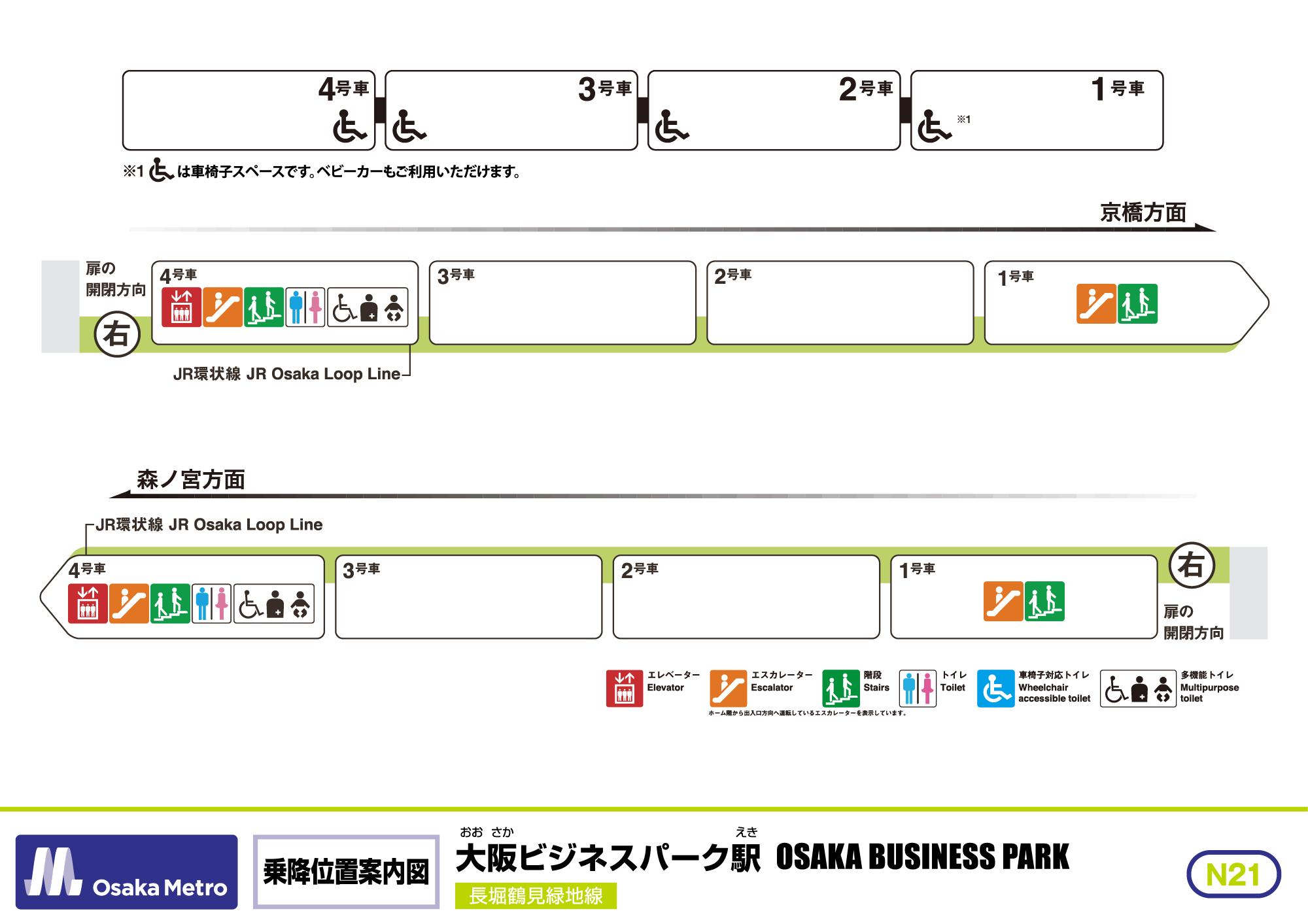 乗降位置案内図