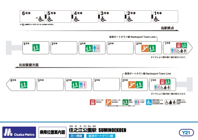 乗降位置案内図